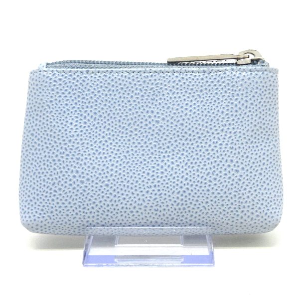 37903473 2 Chanel Coin Case Silver Hardware Key Ring Caviar Skin Light Blue