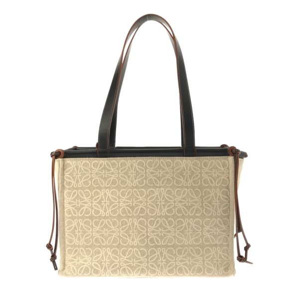 37904236 3 Loewe Cushion Tote Tote Bag Jacquard Leather Ivory