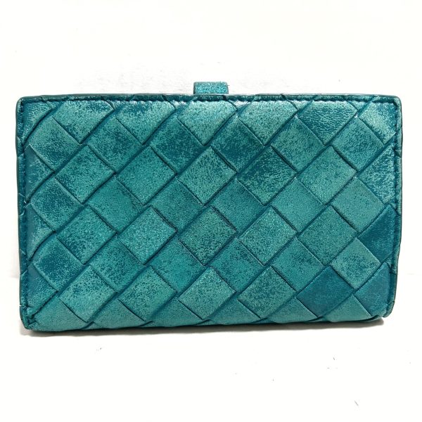 37904383 2 Bottega Veneta Intrecciato Bifold Wallet Leather Green