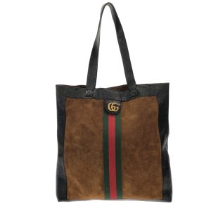 37904395 1 Gucci Bamboo 2WAY Hand Bag Brown