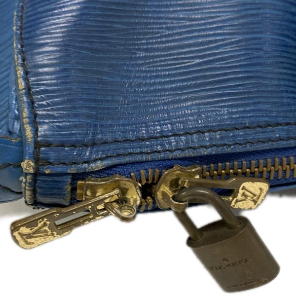 37904469 12 Louis Vuitton Keepall Leather Boston Bag Toledo Blue