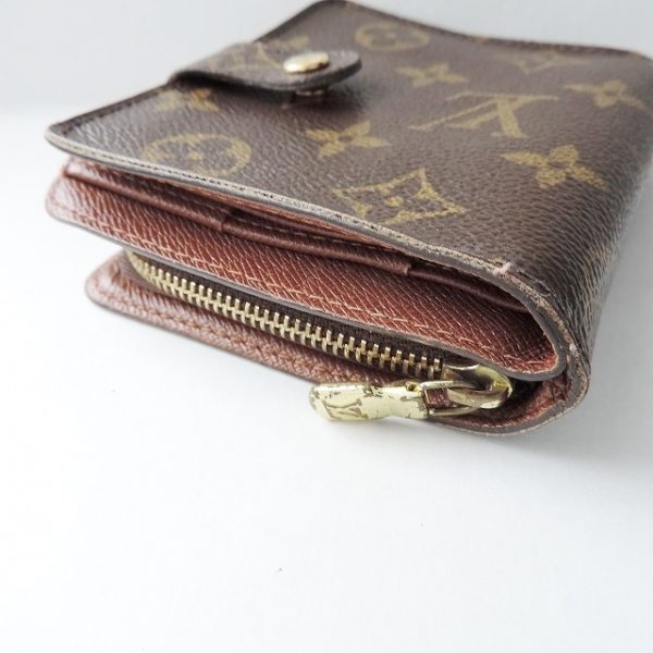 37905431 8 Louis Vuitton Compact Zip Monogram Canvas Bifold Wallet Brown