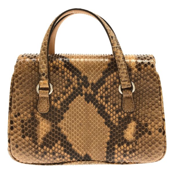 37905455 3 Gucci Ladylock Python Handbag Beige