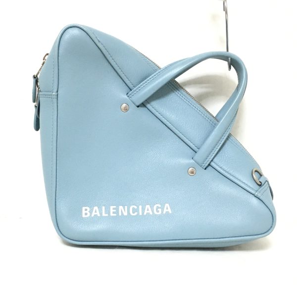 37906197 1 Balenciaga Triangle Duffle S Leather Handbag Blue