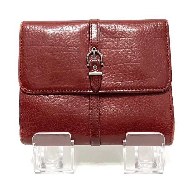 37907569 1 Salvatore Ferragamo Gancini Leather W Hook Wallet Red