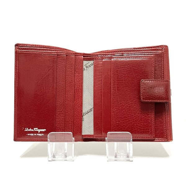 37907569 3 Salvatore Ferragamo Gancini Leather W Hook Wallet Red