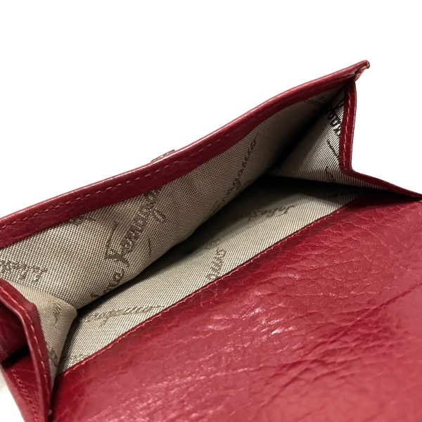 37907569 4 Salvatore Ferragamo Gancini Leather W Hook Wallet Red