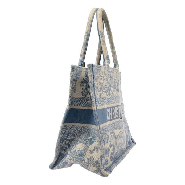 37907649 2 Dior Book Tote Medium Bag White Light Blue