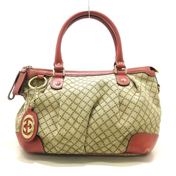 37907802 1 Gucci Diamante Sookie Jacquard Handbag Beige