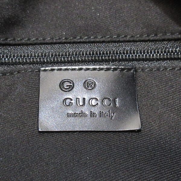 37907806 7 Gucci Gg Pattern Nylon Shoulder Bag Black