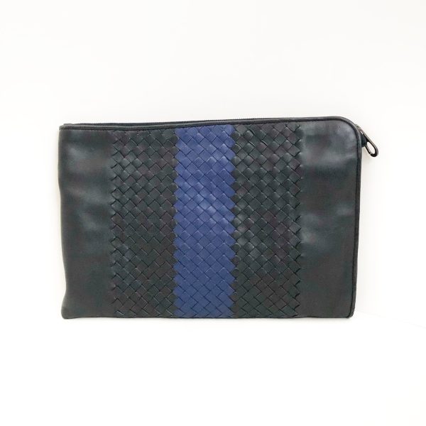 37909012 1 Bottega Veneta Intrecciato Clutch Bag Leather Black