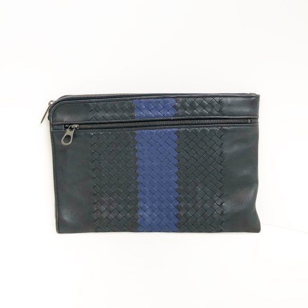 37909012 3 Bottega Veneta Intrecciato Clutch Bag Leather Black