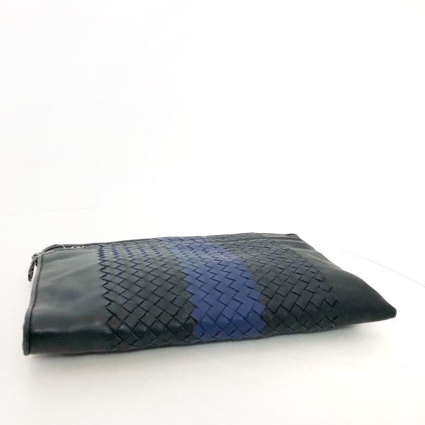 37909012 4 Bottega Veneta Intrecciato Clutch Bag Leather Black