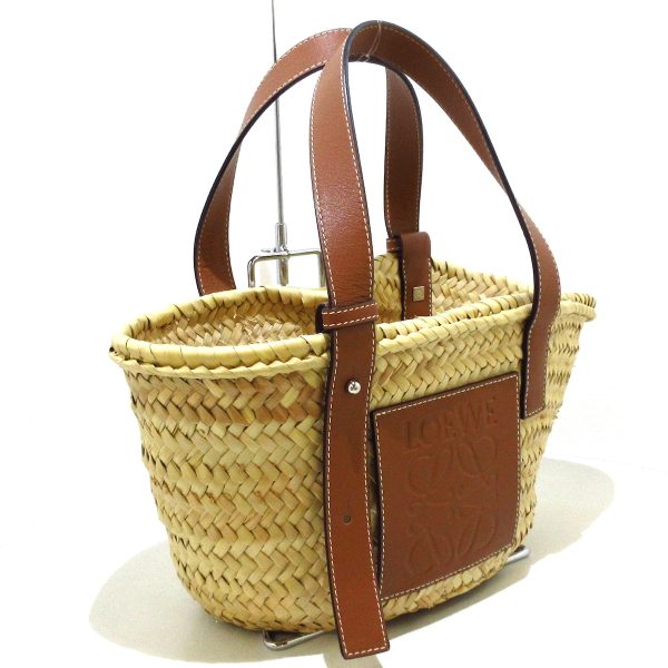 37909018 2 Loewe Basket Tote Bag Palm Leaf Leather Beige