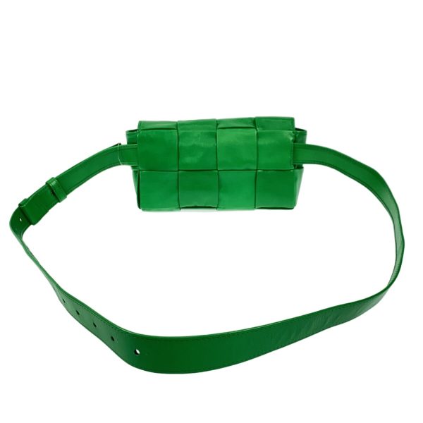 37909019 3 Bottega Veneta Cassette Belt Bag Leather Green