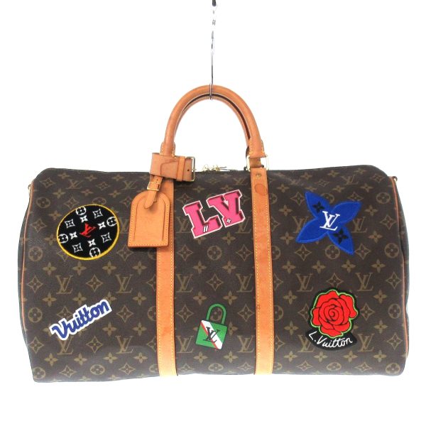 37909204 1 Louis Vuitton Keepall Bandouliere Monogram Canvas Boston Bag Brown