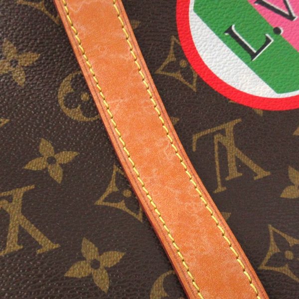 37909204 13 Louis Vuitton Keepall Bandouliere Monogram Canvas Boston Bag Brown