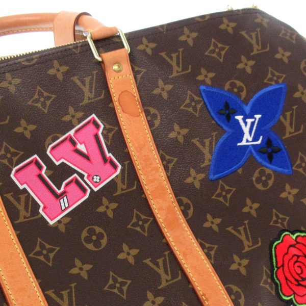 37909204 15 Louis Vuitton Keepall Bandouliere Monogram Canvas Boston Bag Brown