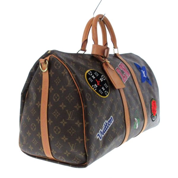 37909204 2 Louis Vuitton Keepall Bandouliere Monogram Canvas Boston Bag Brown