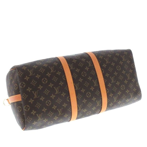 37909204 4 Louis Vuitton Keepall Bandouliere Monogram Canvas Boston Bag Brown