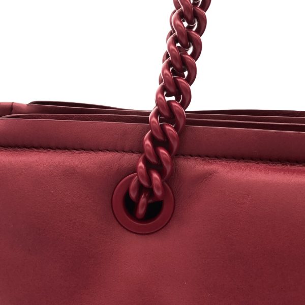 37910604 9 Salvatore Ferragamo Viva Bow Leather Chain Shoulder Bag Bordeaux