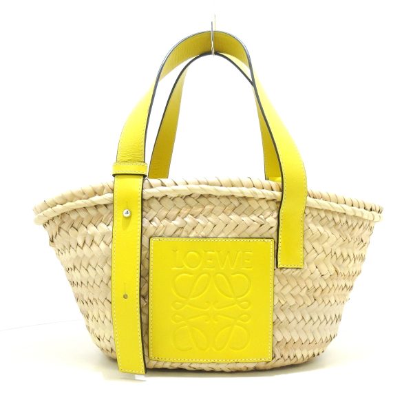 37911141 1 Loewe Basket Tote Bag Palm Leaf Calfskin Beige