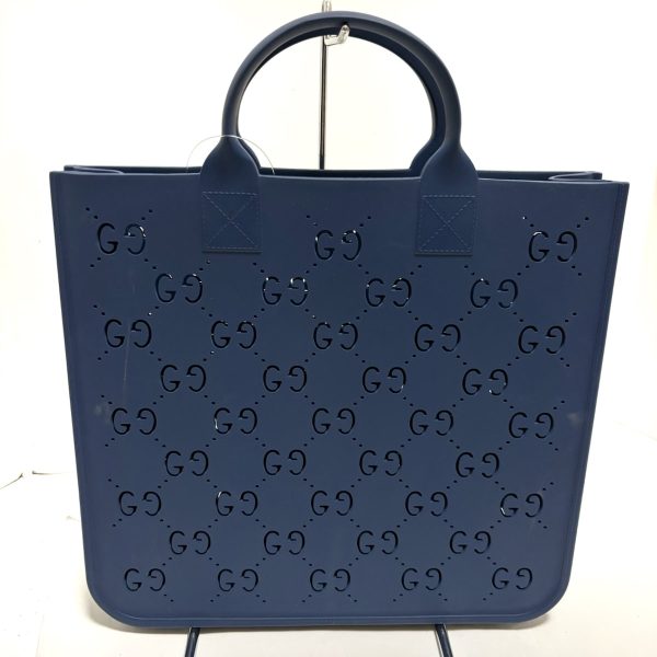 37911267 3 Gucci Childrens Gg Rubber Tote Bag Navy