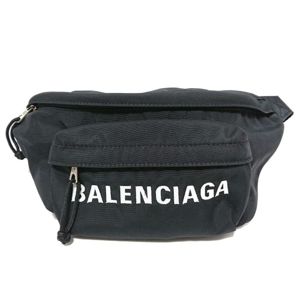 37912007 1 Balenciaga Wheel Belt Nylon Waist Pouch Black