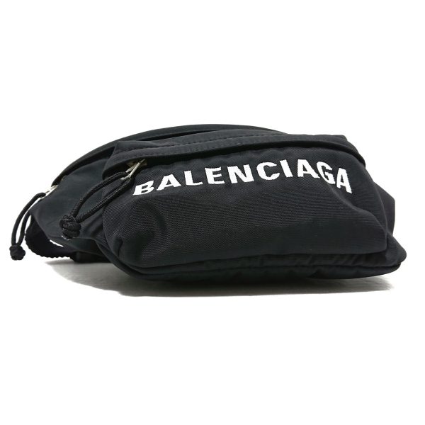 37912007 4 Balenciaga Wheel Belt Nylon Waist Pouch Black