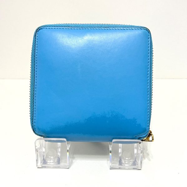 37912116 2 Loewe Bifold Wallet Round Zipper Leather Light Blue