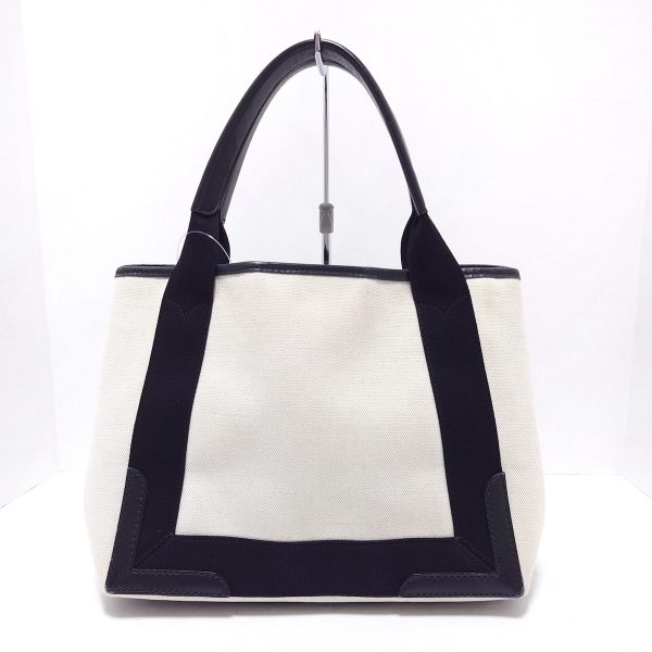 37912779 3 Balenciaga Navy Cabas S Canvas Tote Bag Ivory