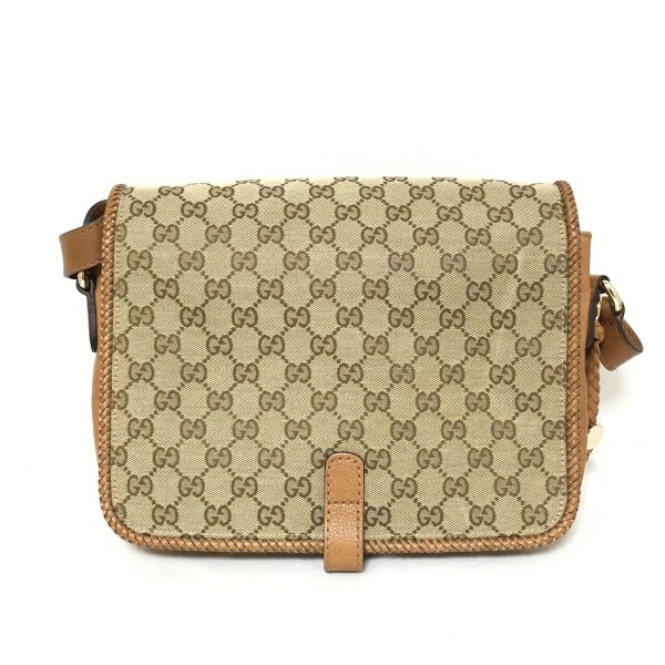 37912833 3 Gucci Marrakech Jacquard Leather Shoulder Bag Brown