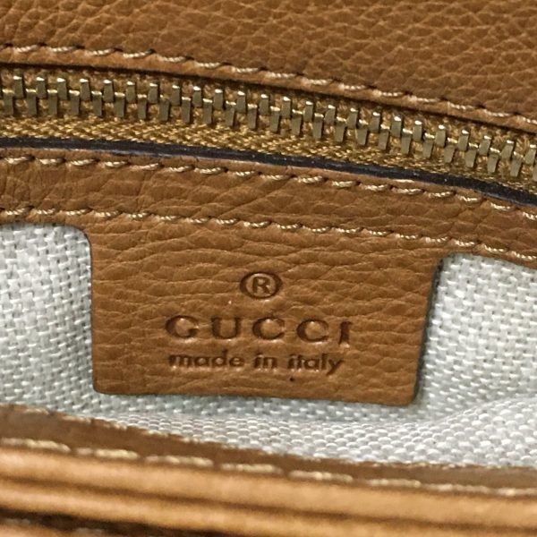 37912833 8 Gucci Marrakech Jacquard Leather Shoulder Bag Brown