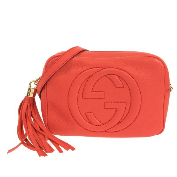 37912969 1 Gucci Soho Leather Shoulder Bag Crossbody Tassel Pink