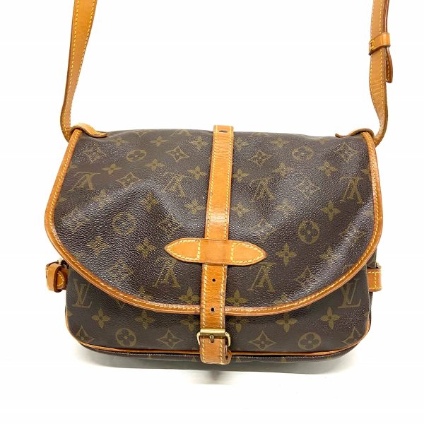 37914400 3 Louis Vuitton Saumur Monogram Canvas Shoulder Bag Brown