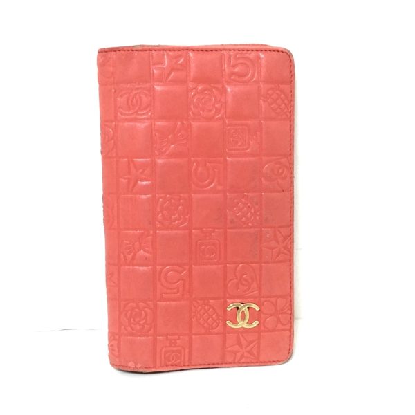 37915408 1 Chanel Icon Long Wallet Gold Hardware Lambskin Red