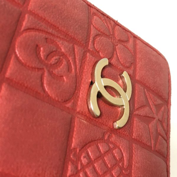 37915408 6 Chanel Icon Long Wallet Gold Hardware Lambskin Red