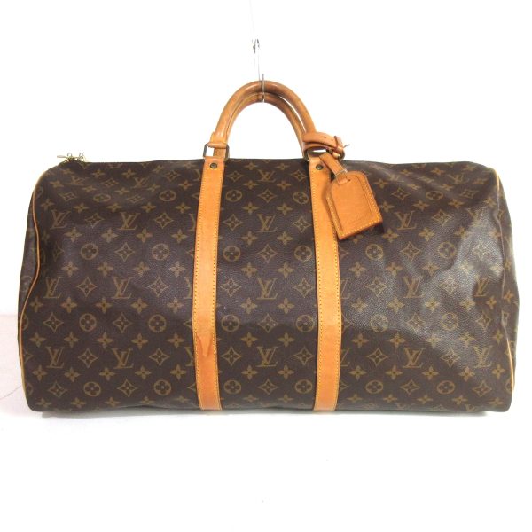 37915714 1 Louis Vuitton Keepall Bandouliere Monogram Canvas Boston Bag Brown