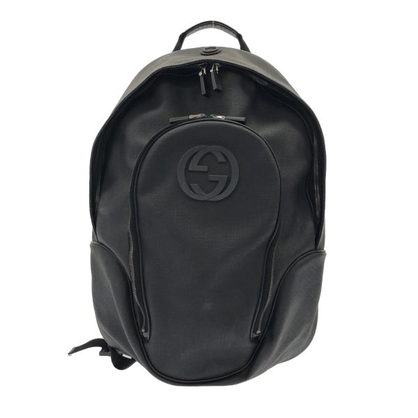 37916210 1 Gucci Interlocking G PVC Rucksack Black