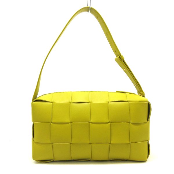 37916584 3 Bottega Veneta Brick Cassette Shoulder Bag Leather Yellow