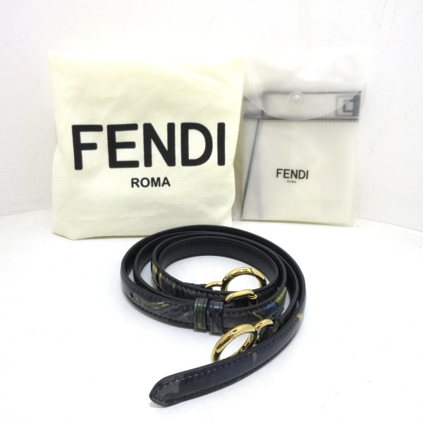 37916588 12 Fendi Peekaboo Iconic Handbag Marble Pattern Dark Gray Multi