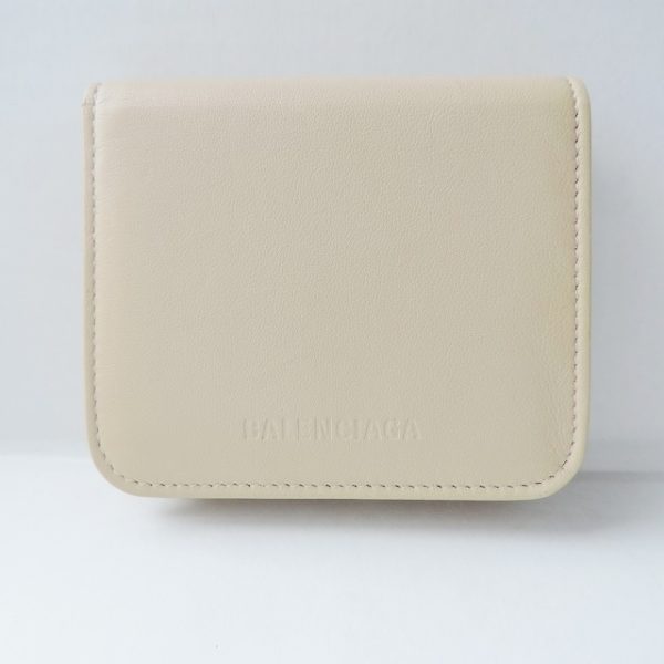 37916888 1 Balenciaga Leather Bifold Wallet Beige