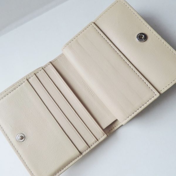 37916888 3 Balenciaga Leather Bifold Wallet Beige