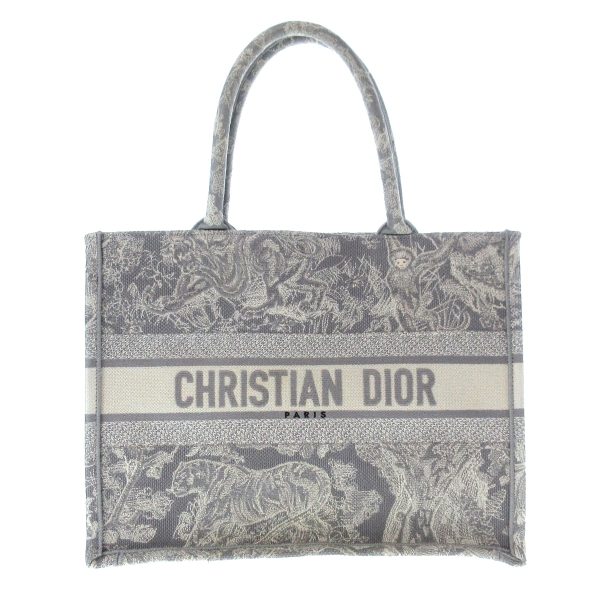 37916911 1 Dior Book Tote Medium Bag Gray Ivory