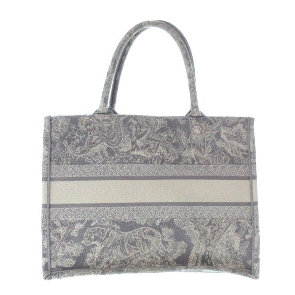 37916911 3 Dior Book Tote Medium Bag Gray Ivory