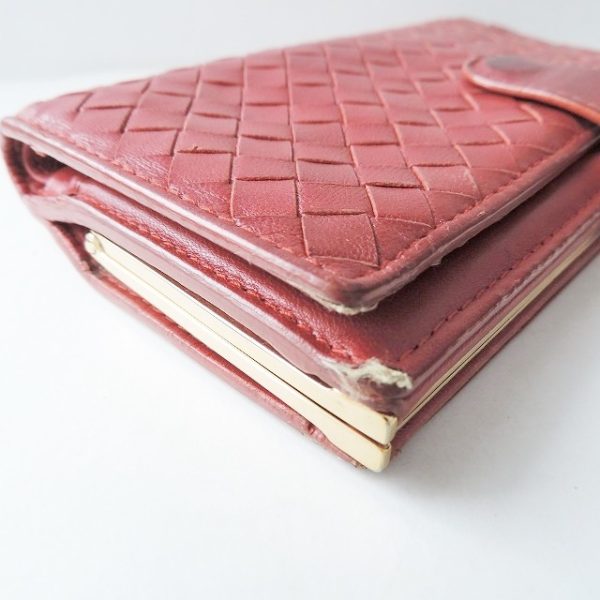 37917638 8 Bottega Veneta Intrecciato Bifold Wallet Leather Red