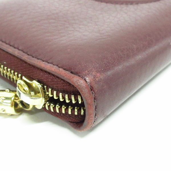 37917773 8 Gucci Soho Leather Long Wallet Round Zipper Bordeaux