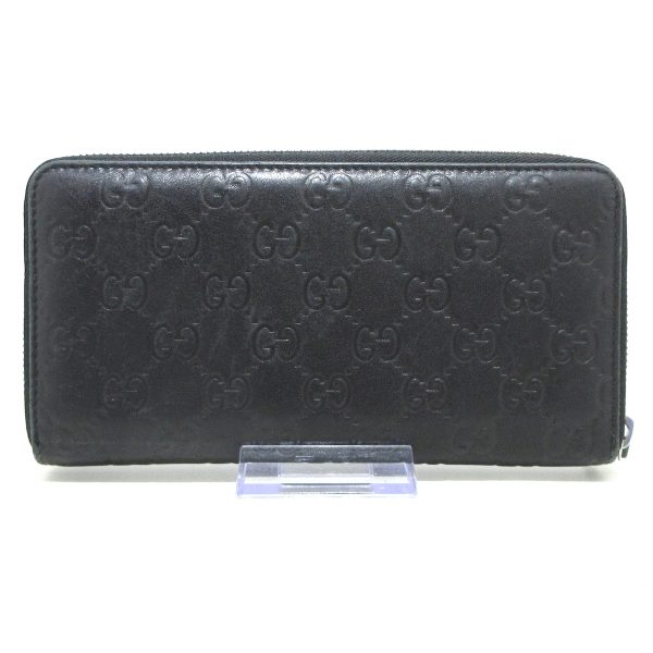 37917807 1 Gucci Shimaline Leather Long Wallet Round Zipper Black