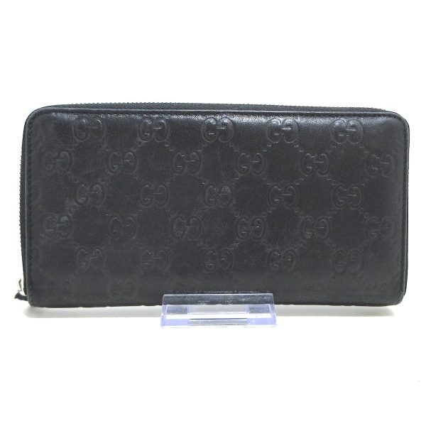 37917807 2 Gucci Shimaline Leather Long Wallet Round Zipper Black