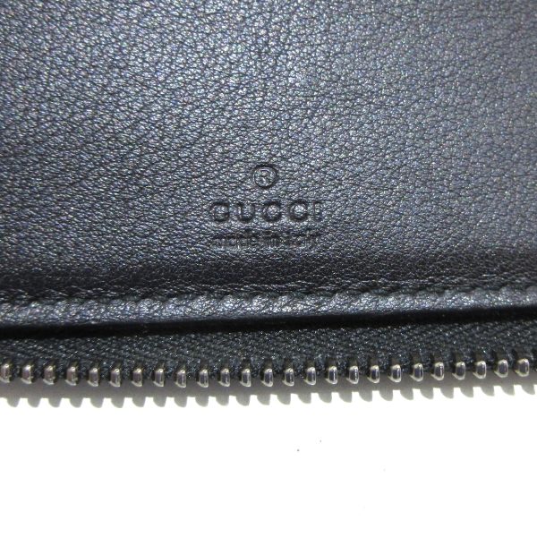 37917807 5 Gucci Shimaline Leather Long Wallet Round Zipper Black